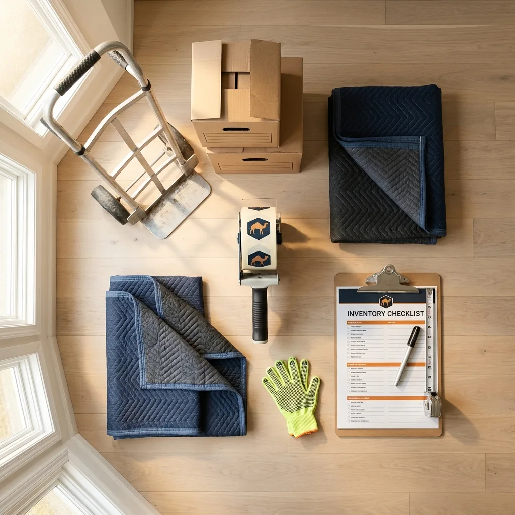 Professional moving supplies and packing materials layout for White River Junction residential relocations